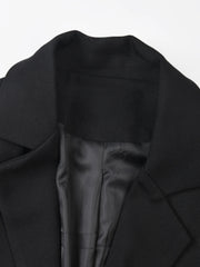 Elegant Solid Button Detachable Trench Coat