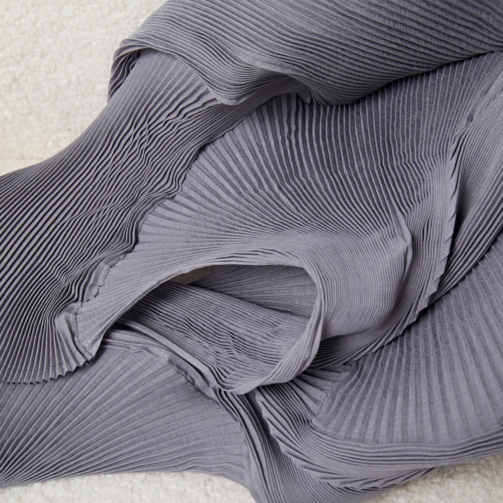 Pleated Structured Draped Skirt