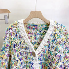 Multicolor Chunky Knitted Cardigan