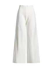 Solid Knitted Long Sleeve Top + High Waist Straight Pants