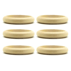 6 Pieces Blank Wood DIY Painting Bangle Bracelets