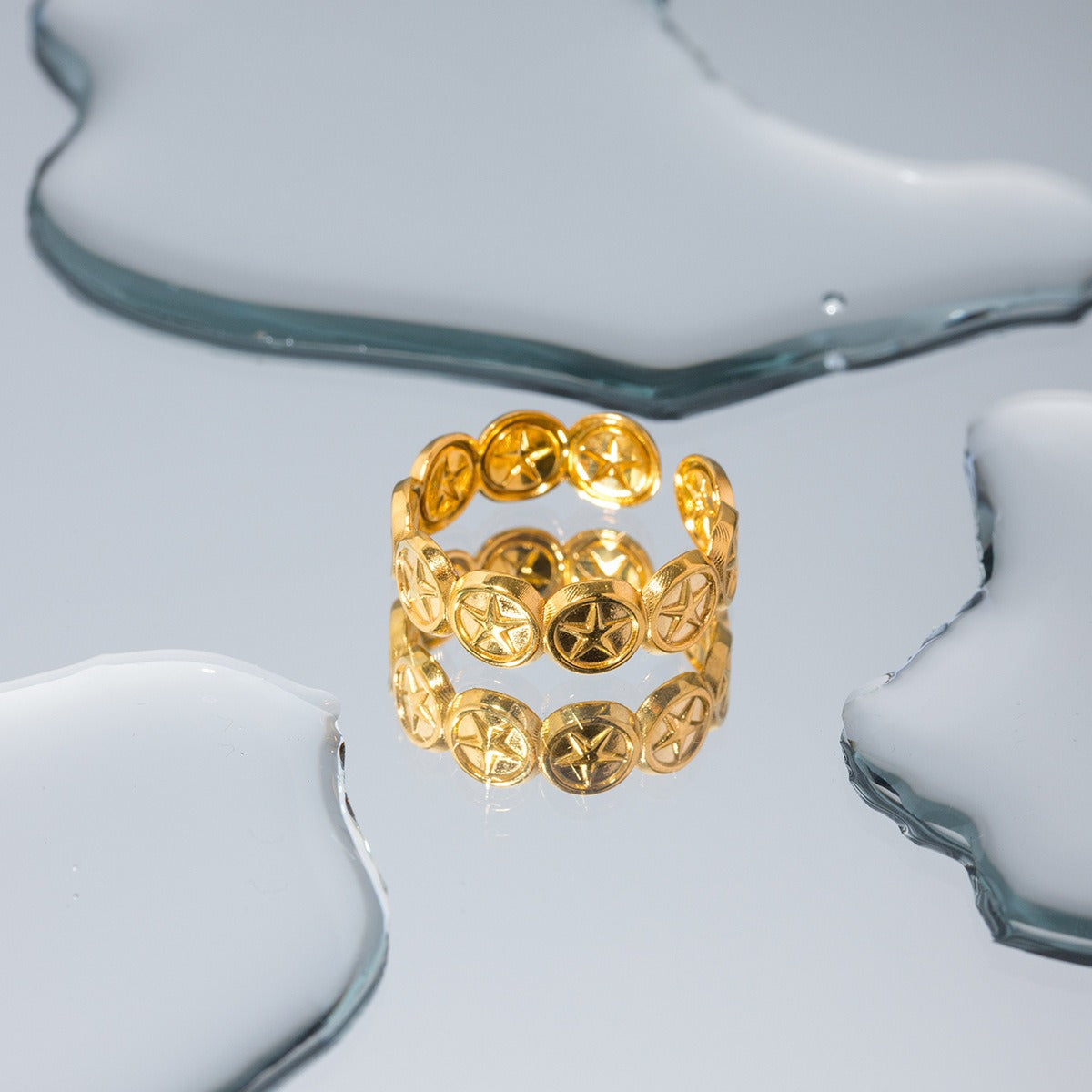 Assorted Gold Plated Open Ring