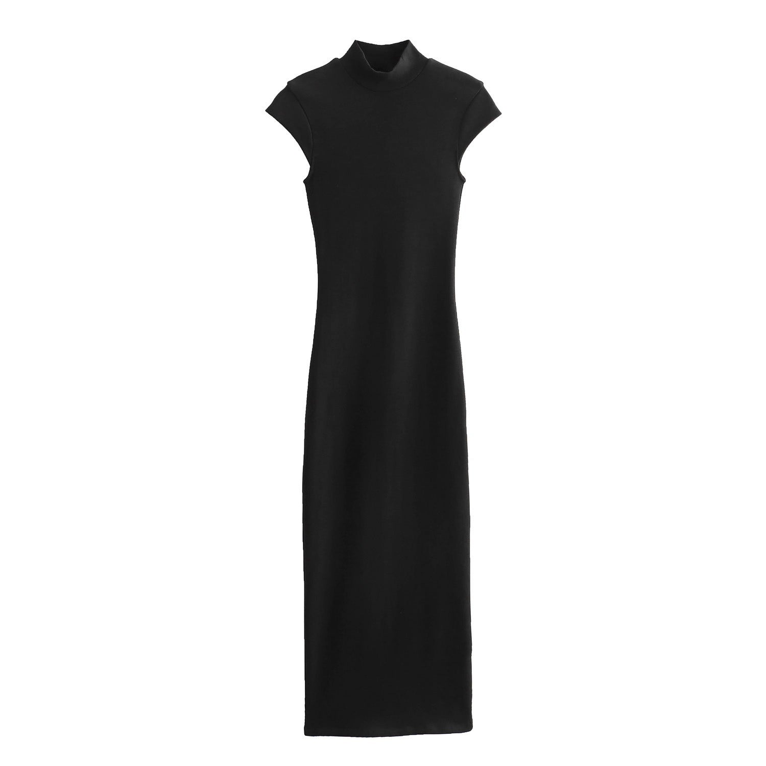 Solid Slim Fit Midi Dress