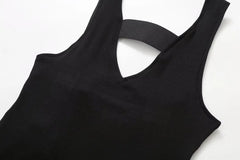 Strap Knitted Sleeveless Midi Dress