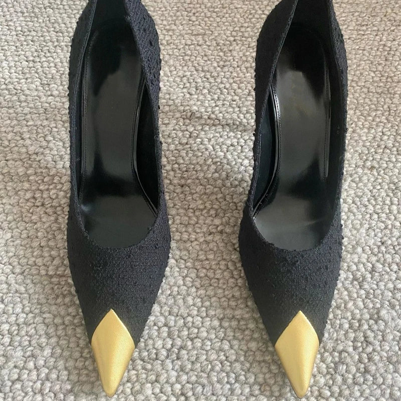 Pointed Metal Toes Stilettos