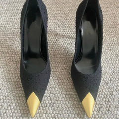 Pointed Metal Toes Stilettos