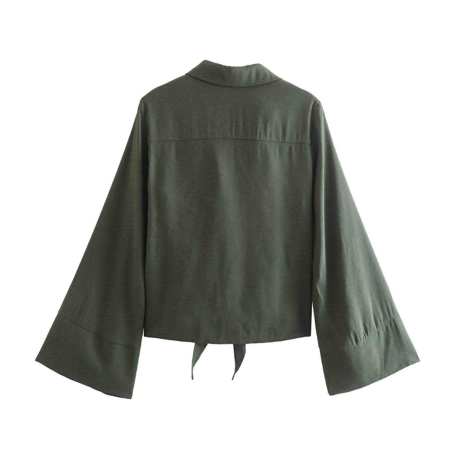 Elegant Olive Green Two-Piece Skirt Set