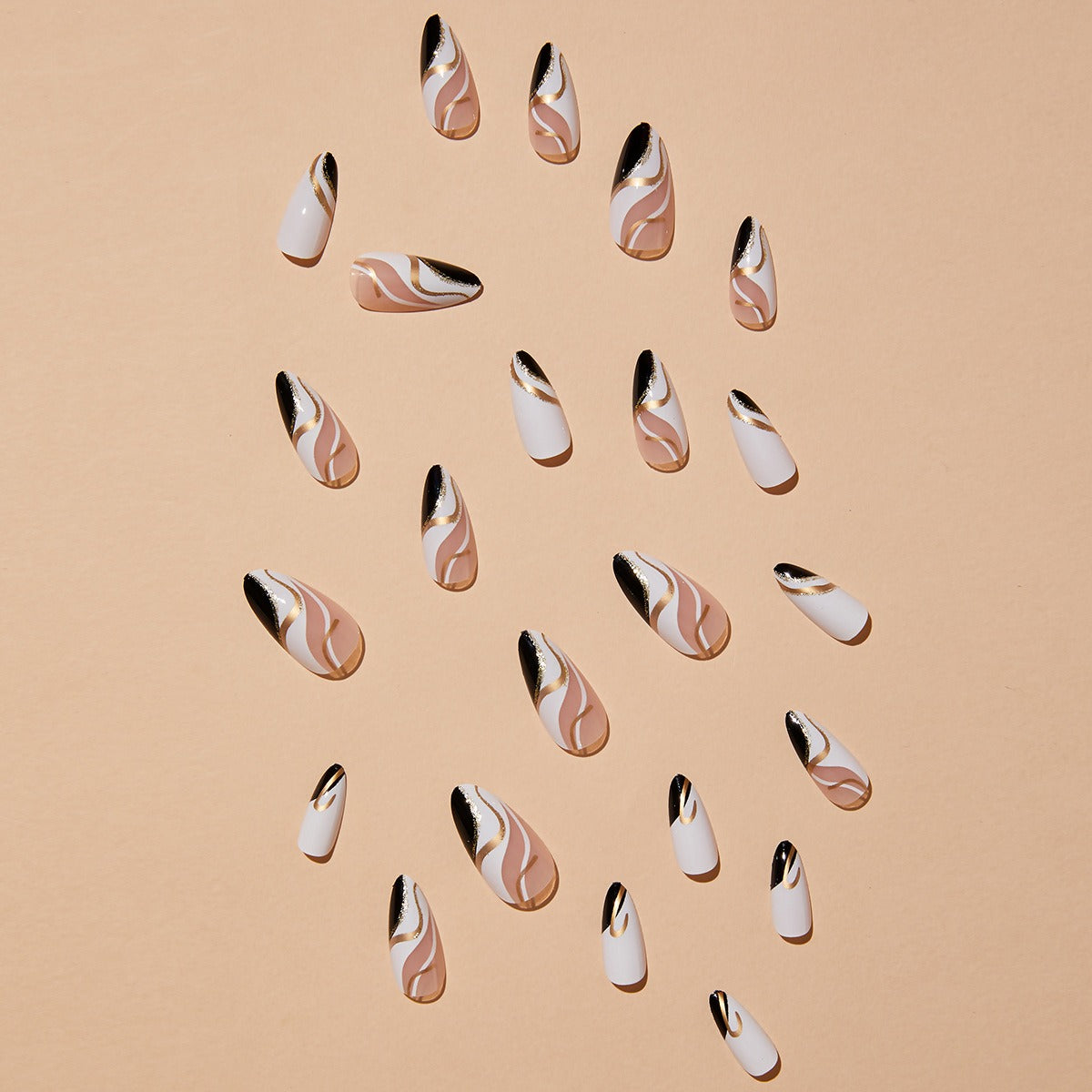 Almond-shaped French Edge Wearable Nails