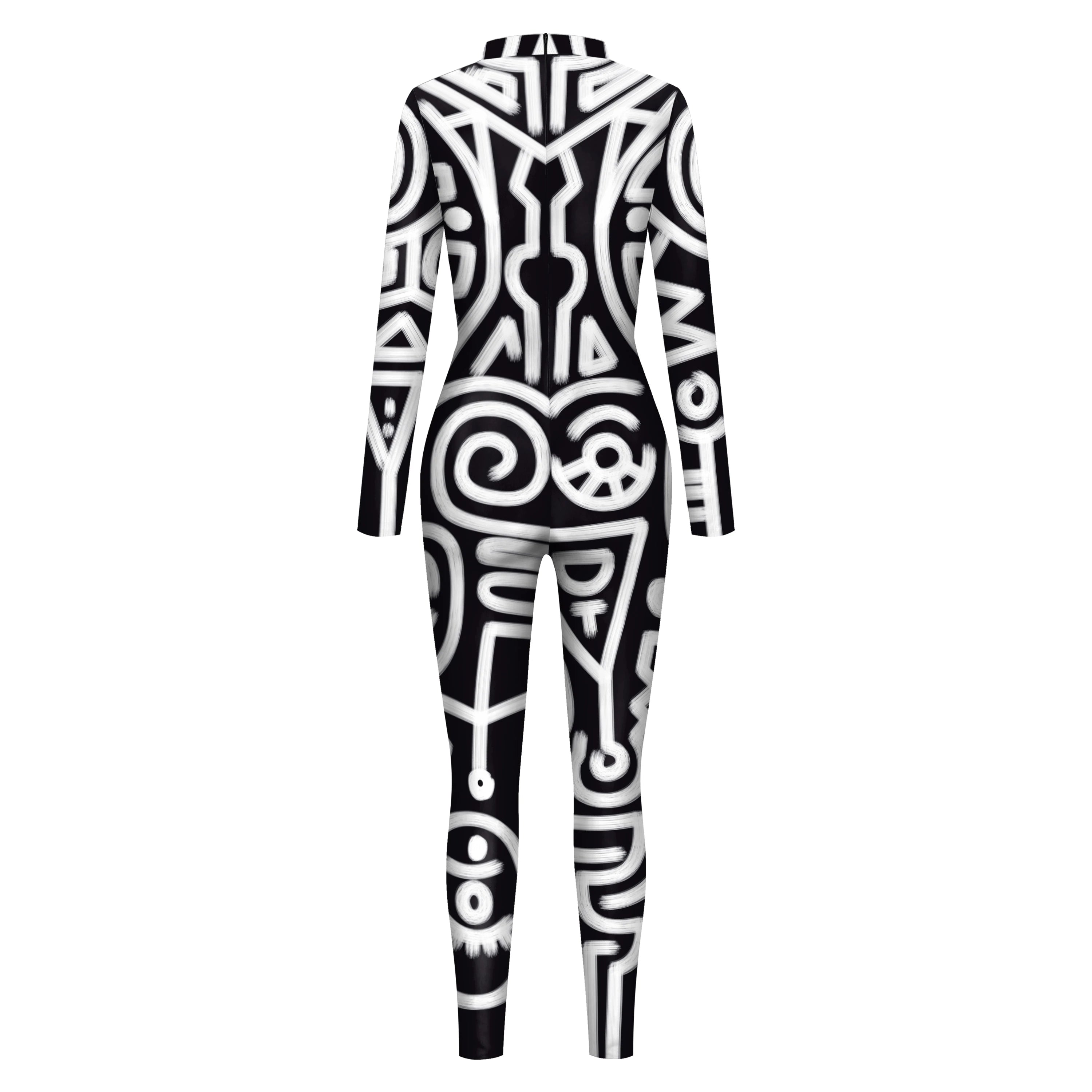 Geometry Print Costume Jumpsuit