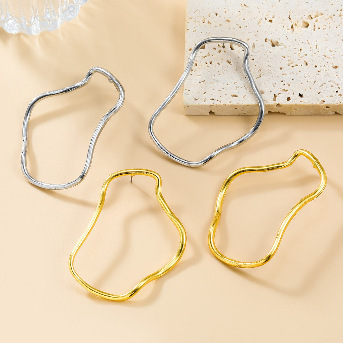 Irregular Geometric Shape Alloy Earrings