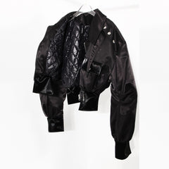 High Waist Cinched Motorcycle Jacket