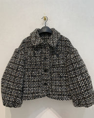 Retro Wool Puff Sleeve Jacket