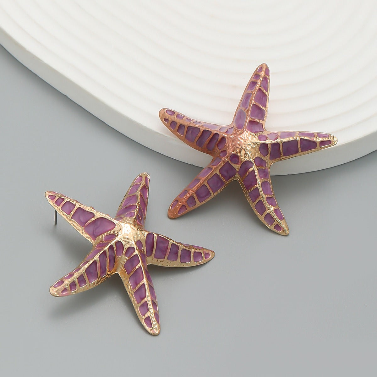 Starfish Drip Oil Earrings