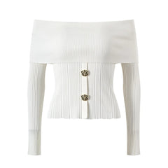 Solid Slash Neck Pullover Top