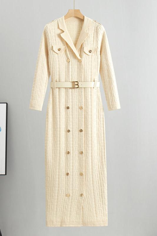 Splicing Waist Cinching Slim Fit Dress