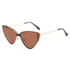 Classic Large Frame Metal Cat Eye Sunglasses