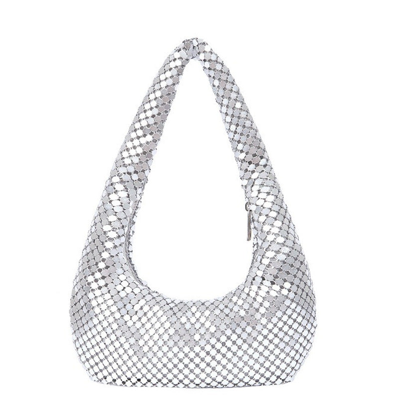 Casual Aluminum Sequin Armpit Shoulder Bag