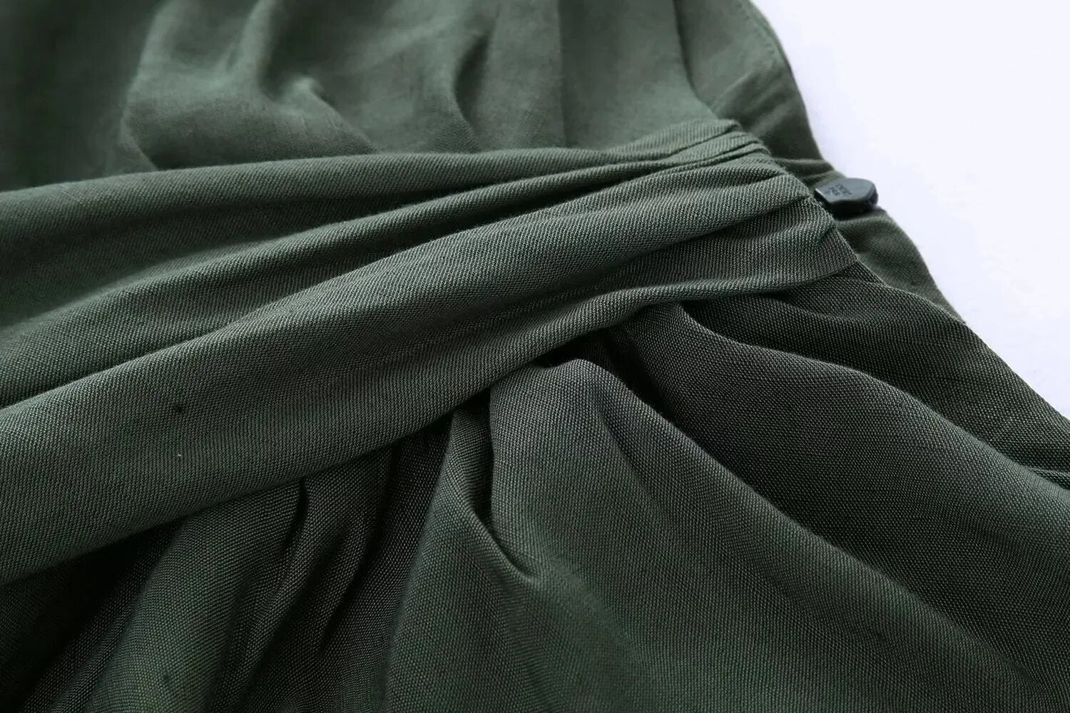Elegant Olive Green Two-Piece Skirt Set