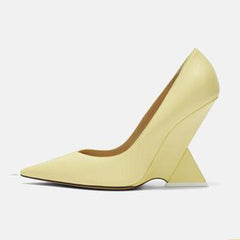 Pointed Toe Triangular Heels Pumps