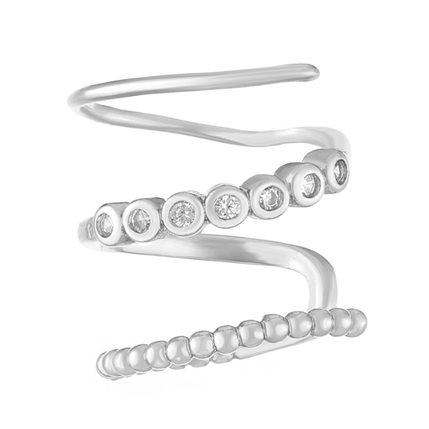 Multi Layer Spiral Ear Clip Earrings