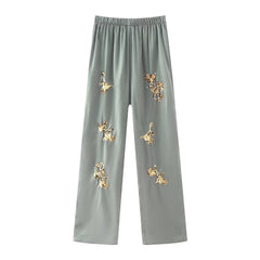 Sequined Polo Shirt + Sequined Straight Pants