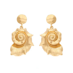 Alloy Conch Pendant Earrings