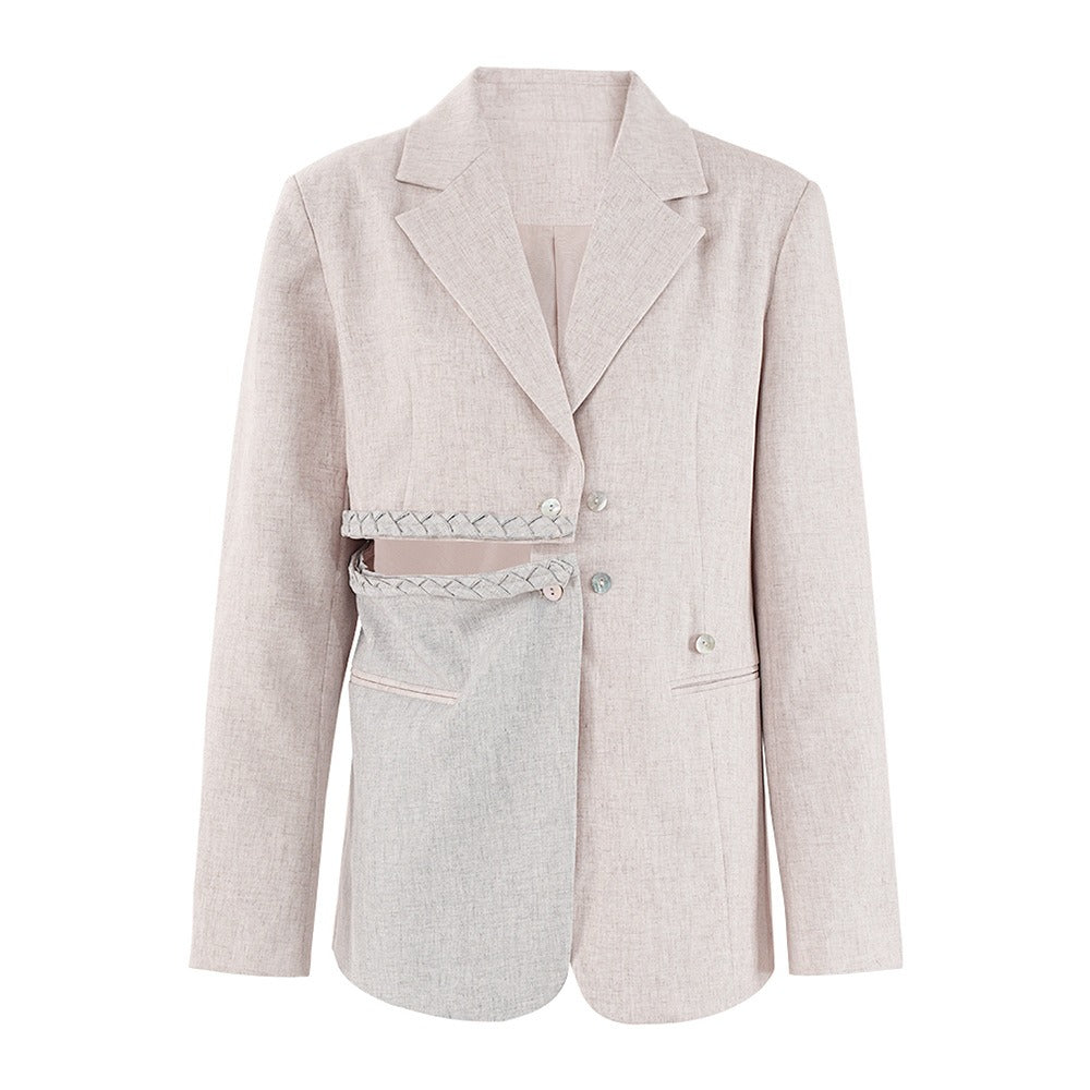 Cut Splicing Hollow Blazer