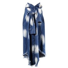 Tie Dye Irregular Tie Waist Loose Skirt