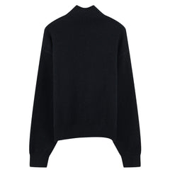 Casual Chain Hollow Chest Knitted Sweater