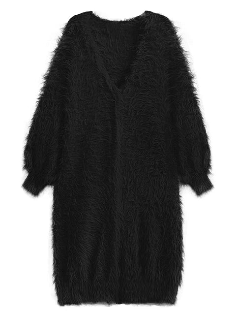 Woolen Loose Long Cardigan