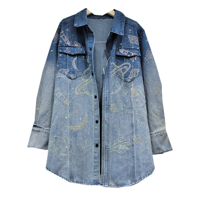 Starry Sky Sparkling Denim Jacket