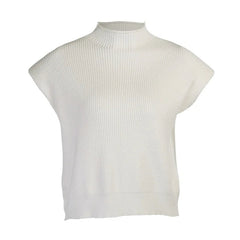 Turtleneck Sleeveless Knitted Sweater