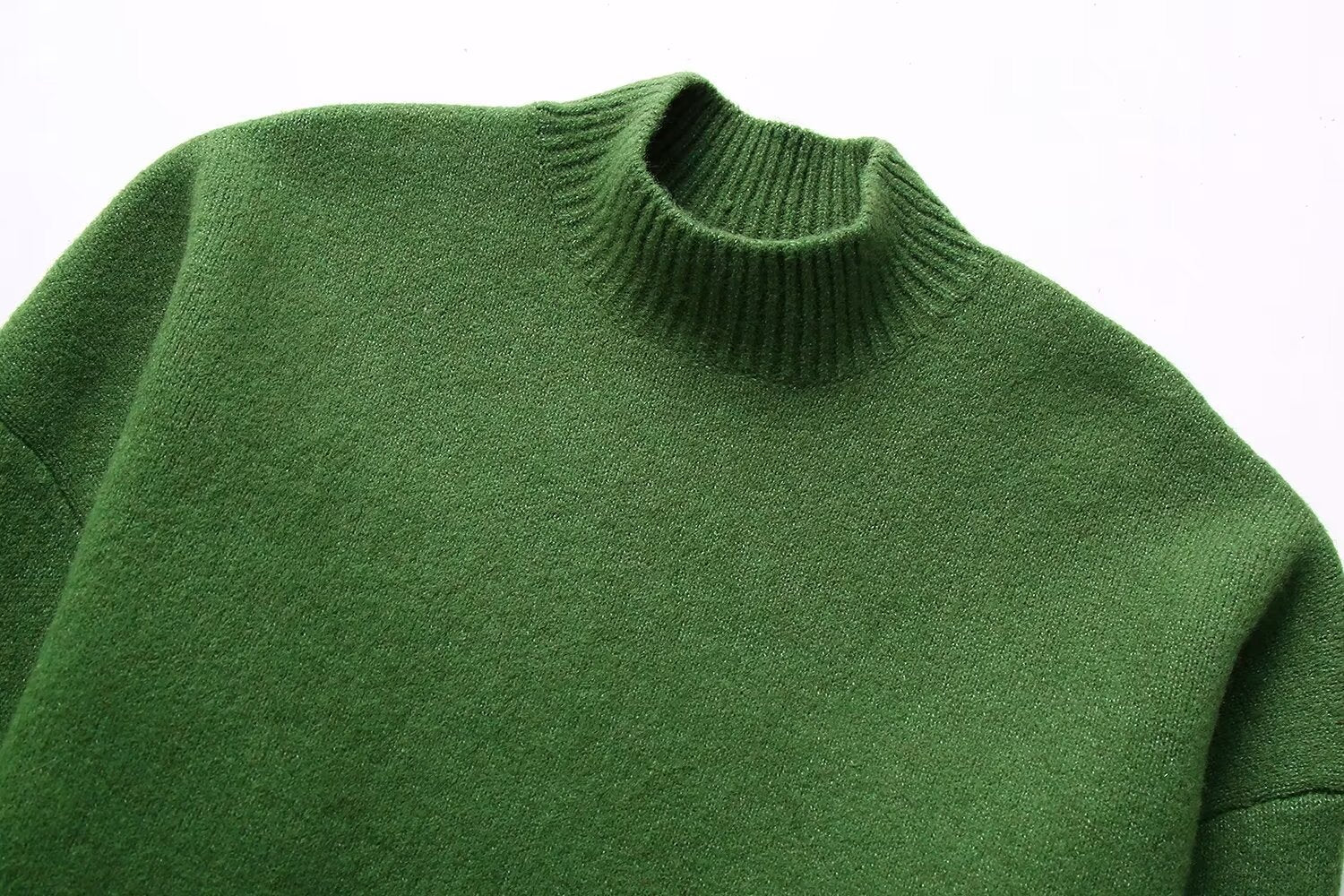 Green Knitted Loose Ribbed Set