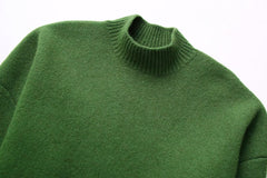 Green Knitted Loose Ribbed Set