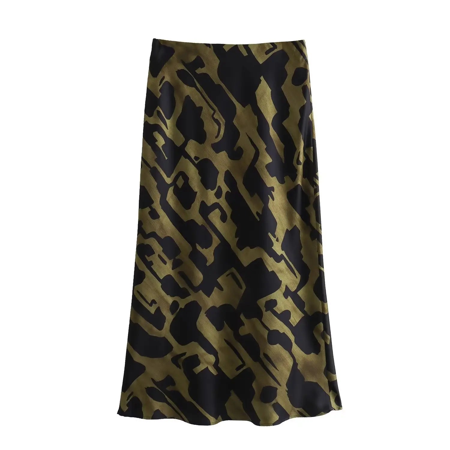 Printed Contrast Top+Midi Skirt Set
