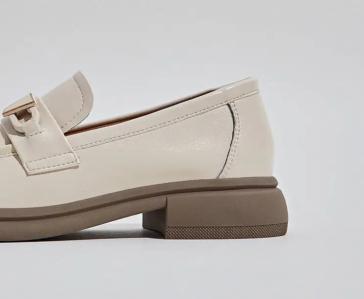 Casual Shallow Mouth Thick Heel Loafers