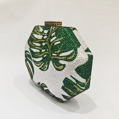 Green Leaf Hot Diamond Handheld Bag