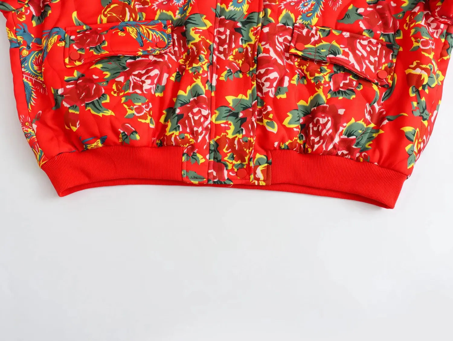 Oriental Floral Padded Jacket
