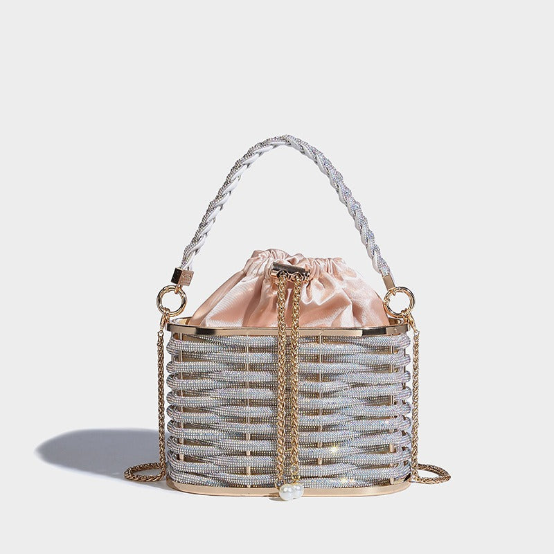 Sparkling Water Diamond Basket Evening Handbag