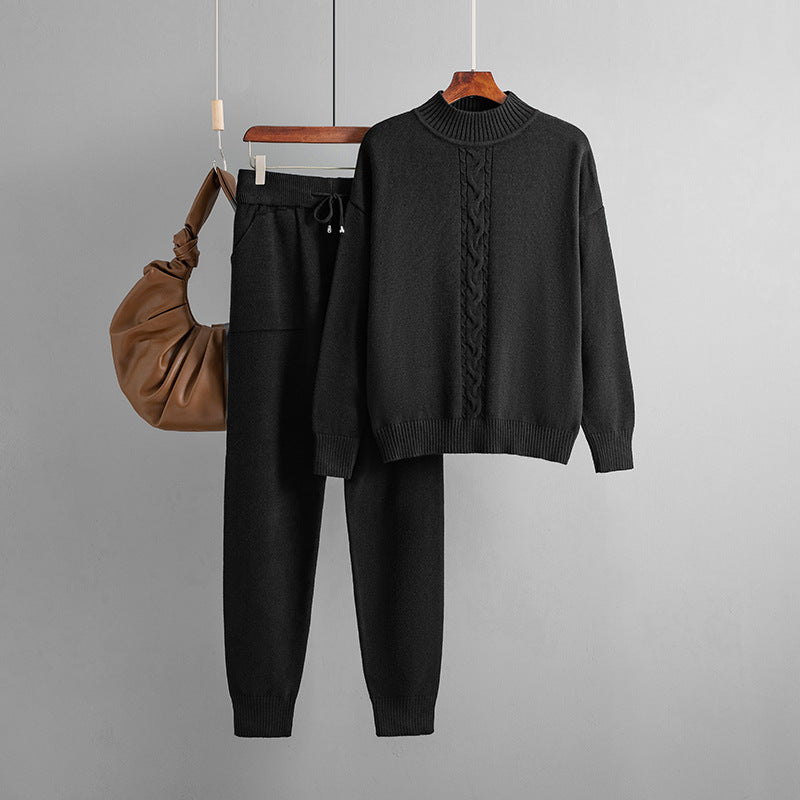 Fried Dough Twists Knitting Sweater + Pants Set