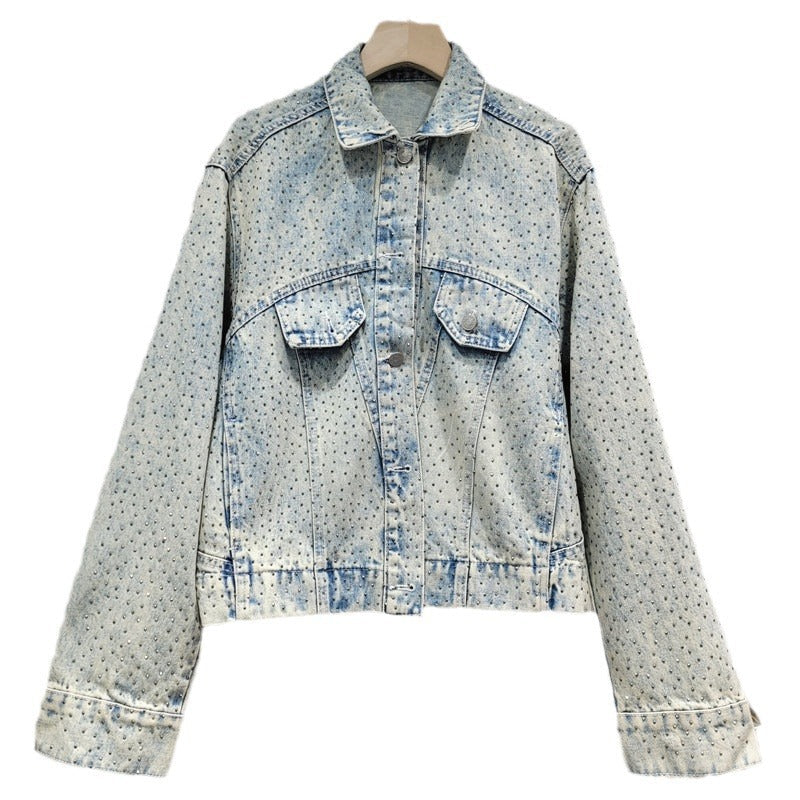 Hot Diamond Loose Short Denim Jacket