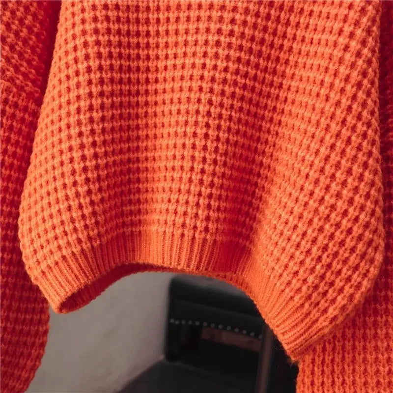 O-Neck Knitted Pullover Loose Sweater