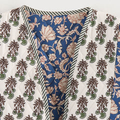 Double-Sided Print Quilted Loose Cotton Jacket