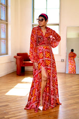 Red Velvet Chiffon + Silk Set - DMNJ