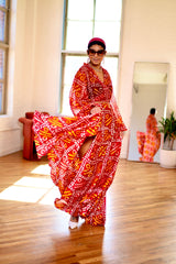 Red Velvet Chiffon + Silk Set - DMNJ