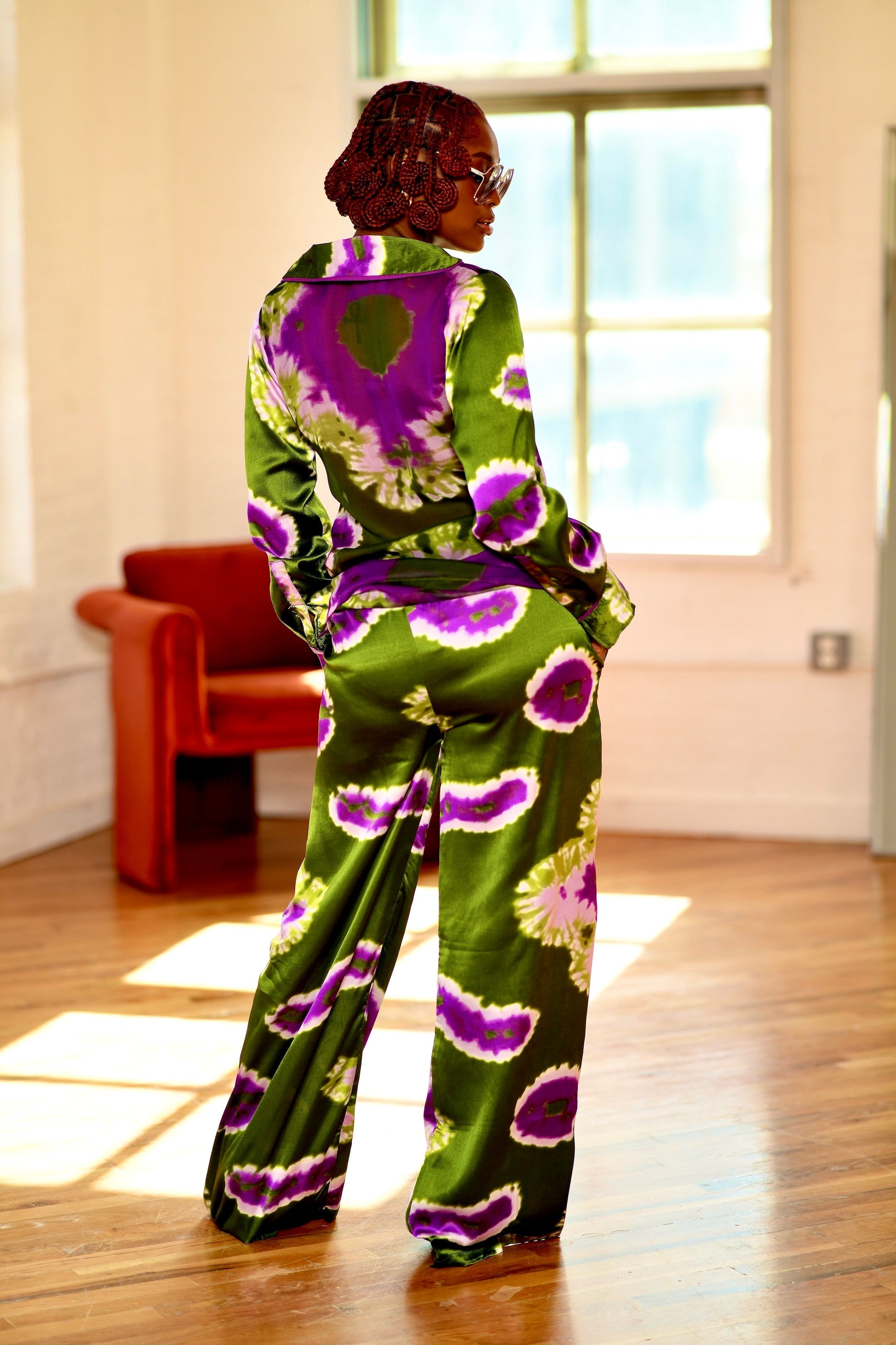 Purple Mushroom Satin Set