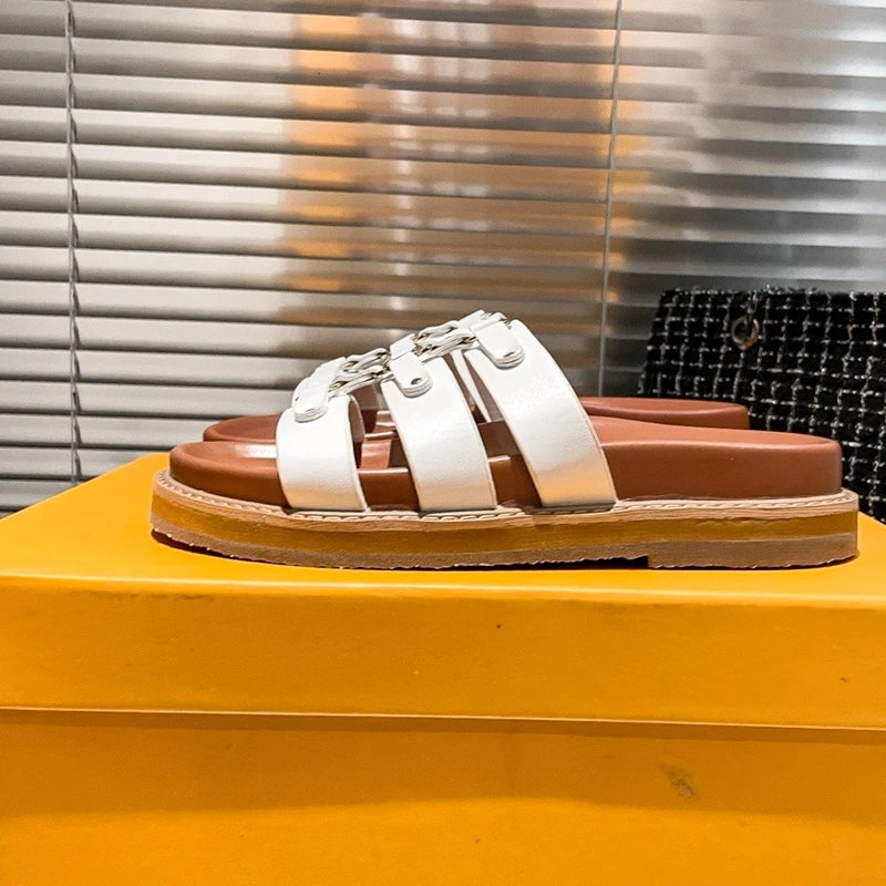 Open Toe Flat Platform Rome Sandals