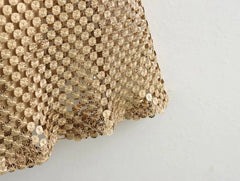 Gold Sequins Midi Party Dress