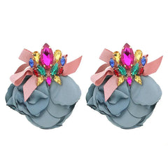 Elegant Petals Rhinestone Earrings