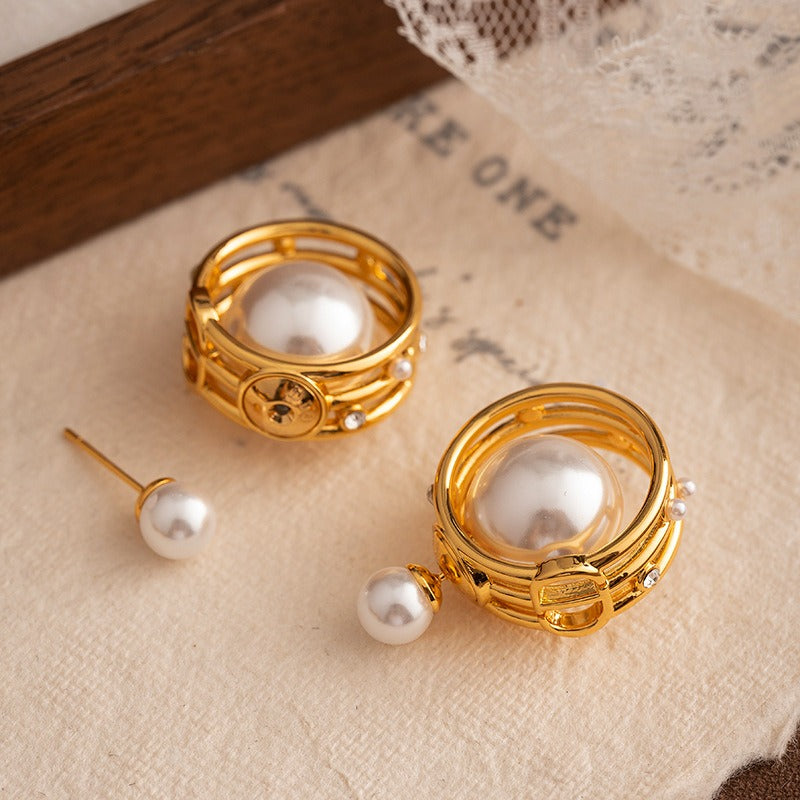 Retro Circular High-End Stud Earrings